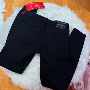 True Religion Black Skinny Jeans 24 New 98% Cotton 2% Elastane